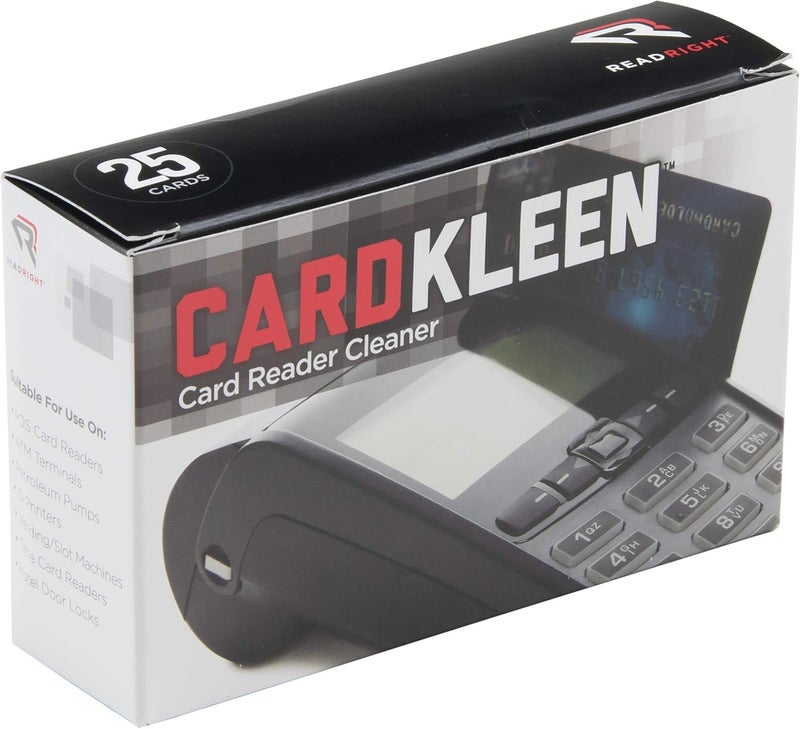 Read Right RR1222 CardKleen Presaturated Magnetic Head Cleaning Cards, 3 3/8" x 2 1/8" (Box of 25) - Image 2